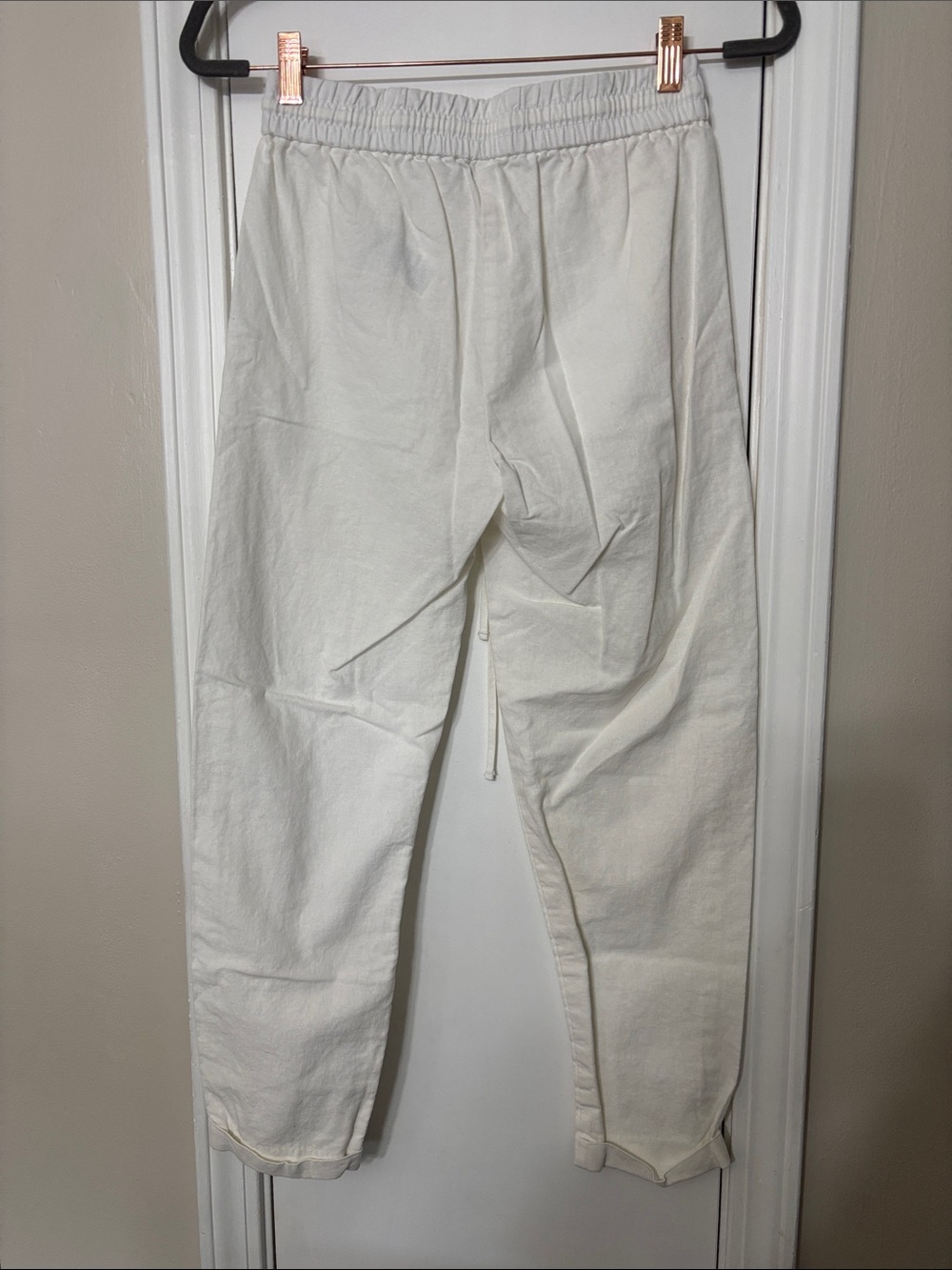 JCrew White Linen Blend Pants - Picture 4 of 5
